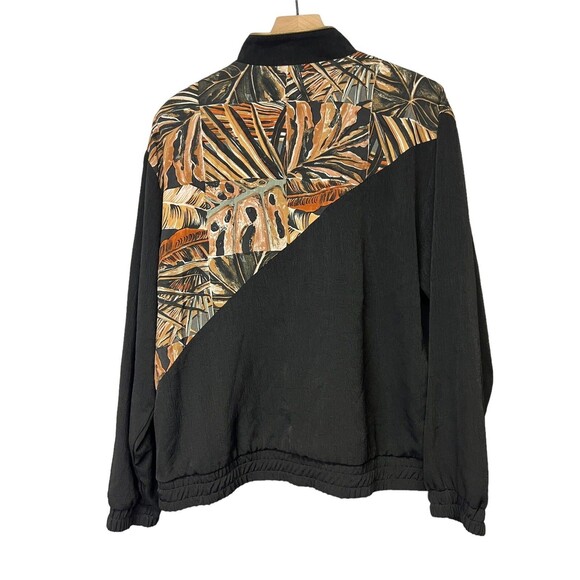 Vintage Nancy Bolen Women’s Embroidered Blazer Jacket Monstera Plant Print Sz 14 - Picture 9 of 16